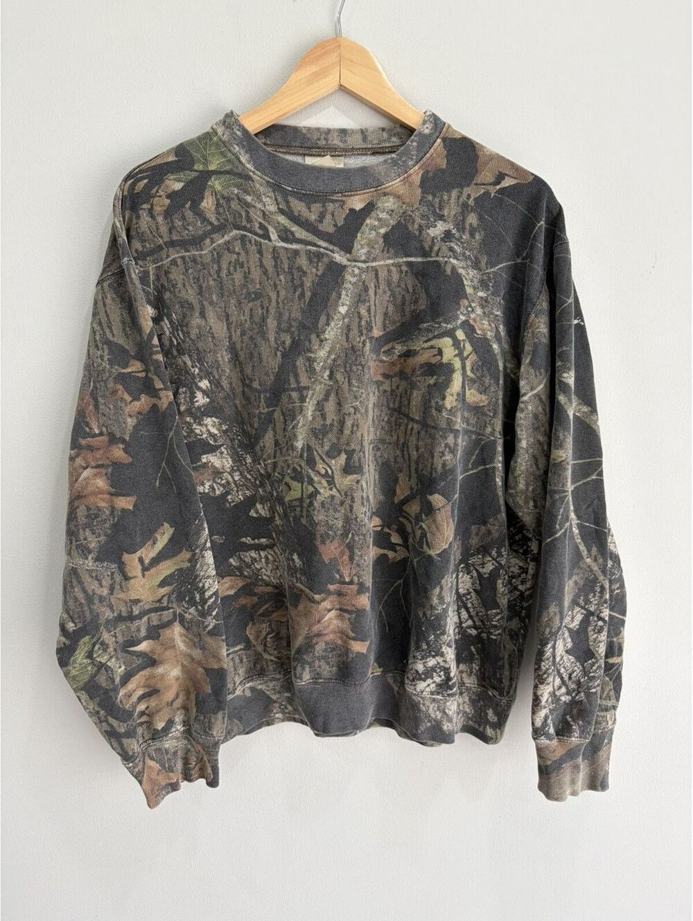 Vtg Camo Real Tree Mossy Oak Sweater Crewneck sweatshirt